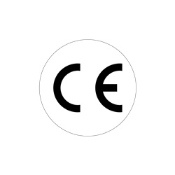 Etichetta adesiva simbolo marcatura CE per apparecchiature macchinari impianti