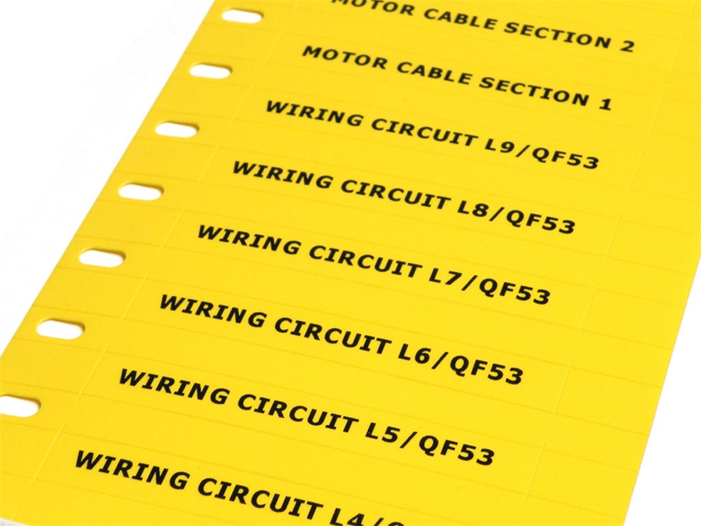 Targhetta bianca 9x7mm TAR-ROLL segnacavo 75099