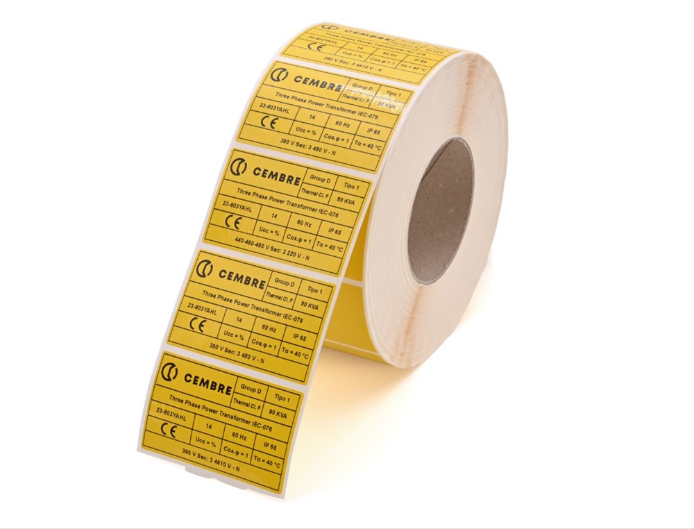 Etichetta termica 50x80 mm YVYG rotolo automazione industriale
