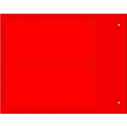 Targa quadro MG-VRT-A adesivo rosso PVC automazione industriale