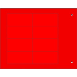 Targa quadro MG-VRT-A rosso PVC 25x50 mm per personalizzazione quadro elettrico