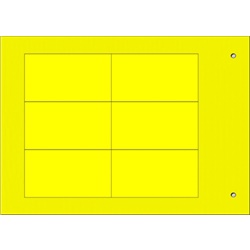 Targa quadro MG-VRT-A adesiva gialla PVC 32x58 per automazione industriale