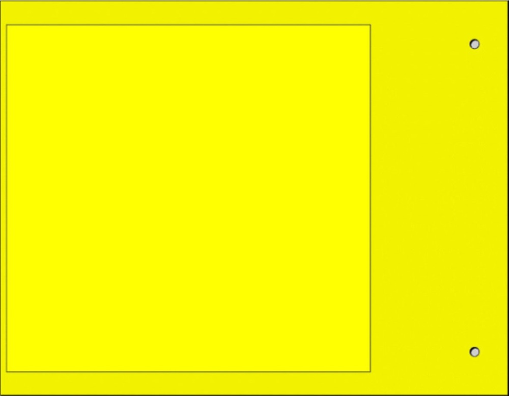 Targa quadro MG-VRT-A gialla PVC 105x110 per automazione industriale