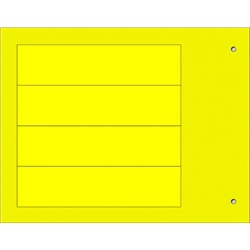 Targa quadro MG-VRT-A PVC gialla 25x100 per automazione industriale