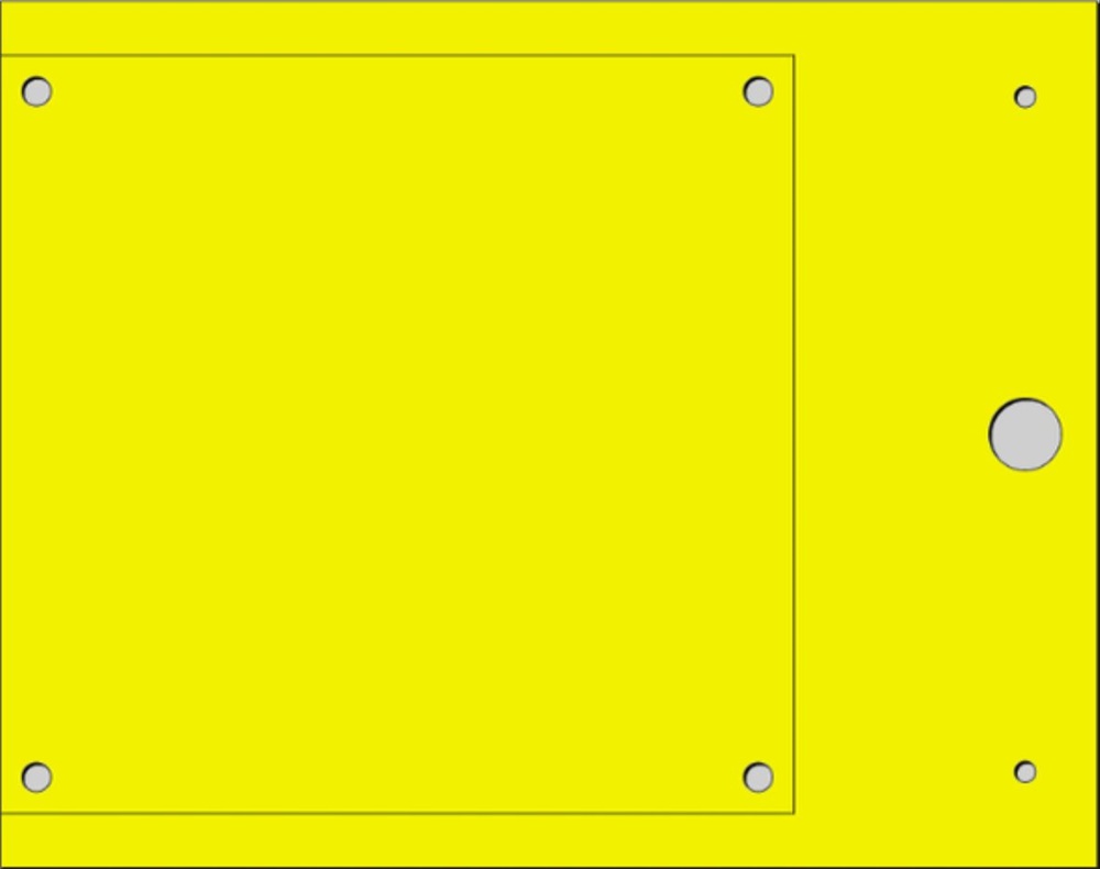 Targa quadro MG-VRT-AH gialla PVC per automazione industriale