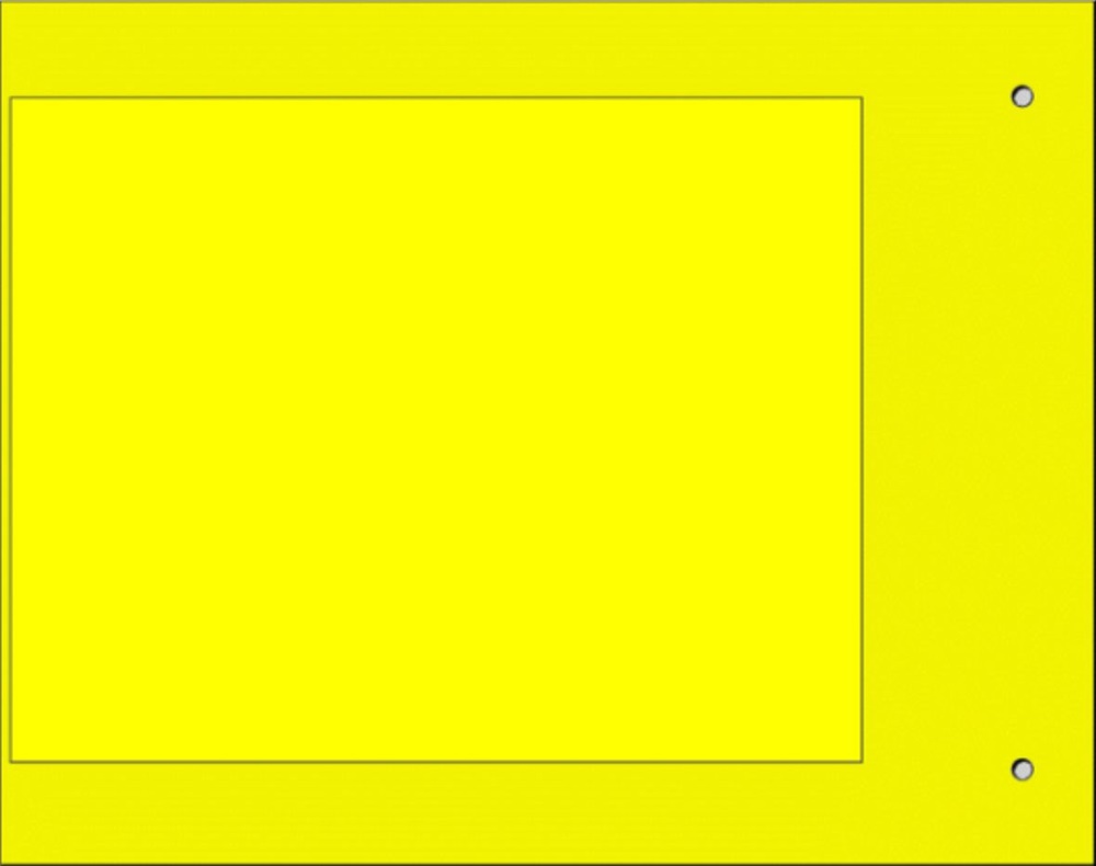 Targa quadro MG-VRT-A gialla PVC 92x118 per personalizzazione quadro elettrico