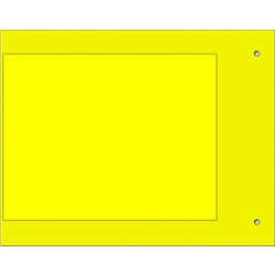 Targa quadro MG-VRT-A gialla PVC 92x118 per personalizzazione quadro elettrico