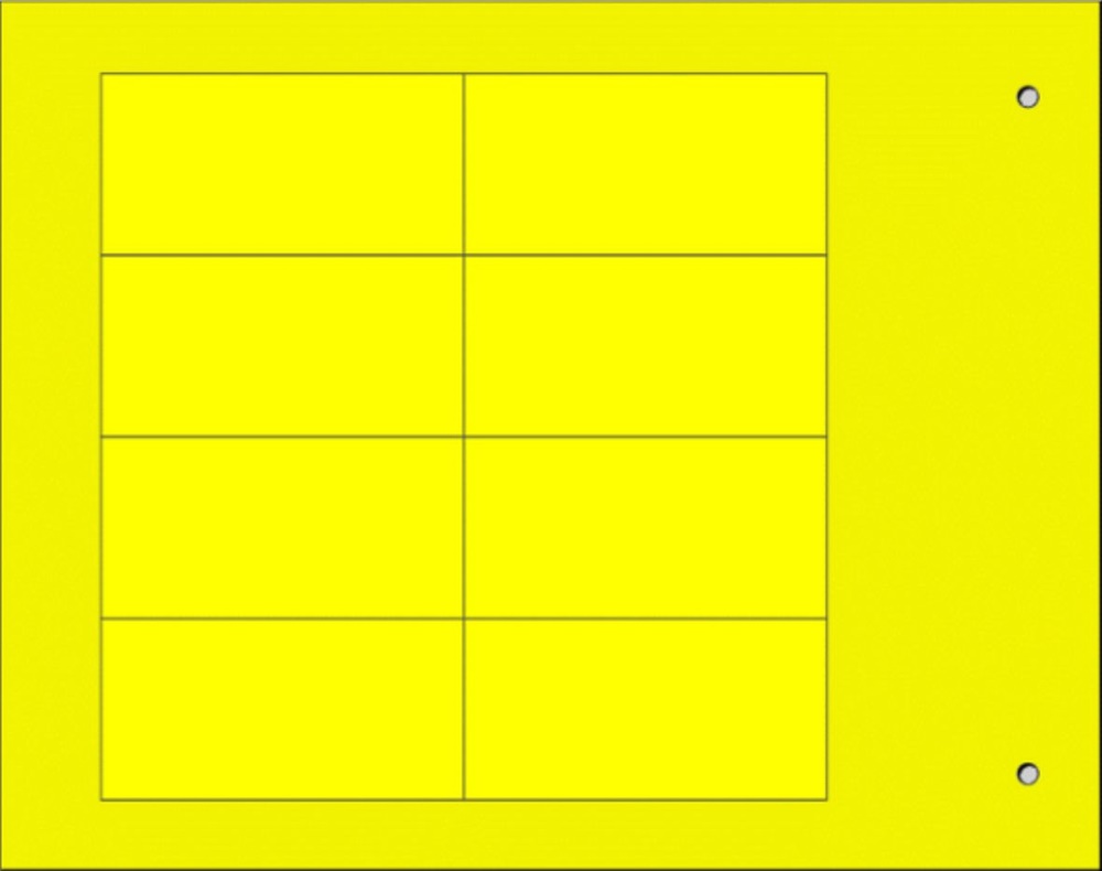 Targa quadro MG-VRT-A adesiva gialla PVC 25x50 mm per personalizzazione quadro elettrico