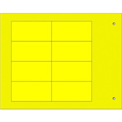 Targa quadro MG-VRT-A adesiva gialla PVC 25x50 mm per personalizzazione quadro elettrico
