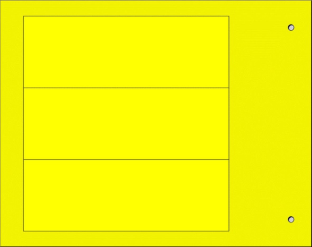 Targa quadro MG-VRT-A gialla PVC 35x100 per personalizzazione industriale