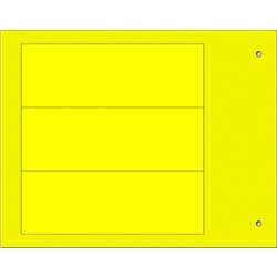 Targa quadro MG-VRT-A gialla PVC 35x100 per personalizzazione industriale