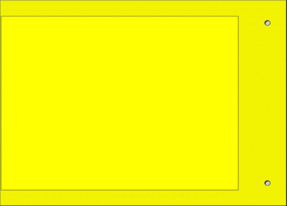 Targa quadro MG-VRT-A giallo PVC 102x138 mm per personalizzazione quadro elettrico