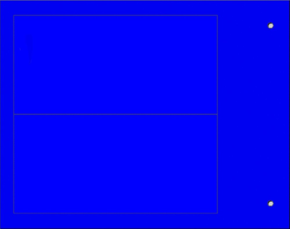 Targa quadro MG-VRT-A PVC 52x107 mm per personalizzazione industriale