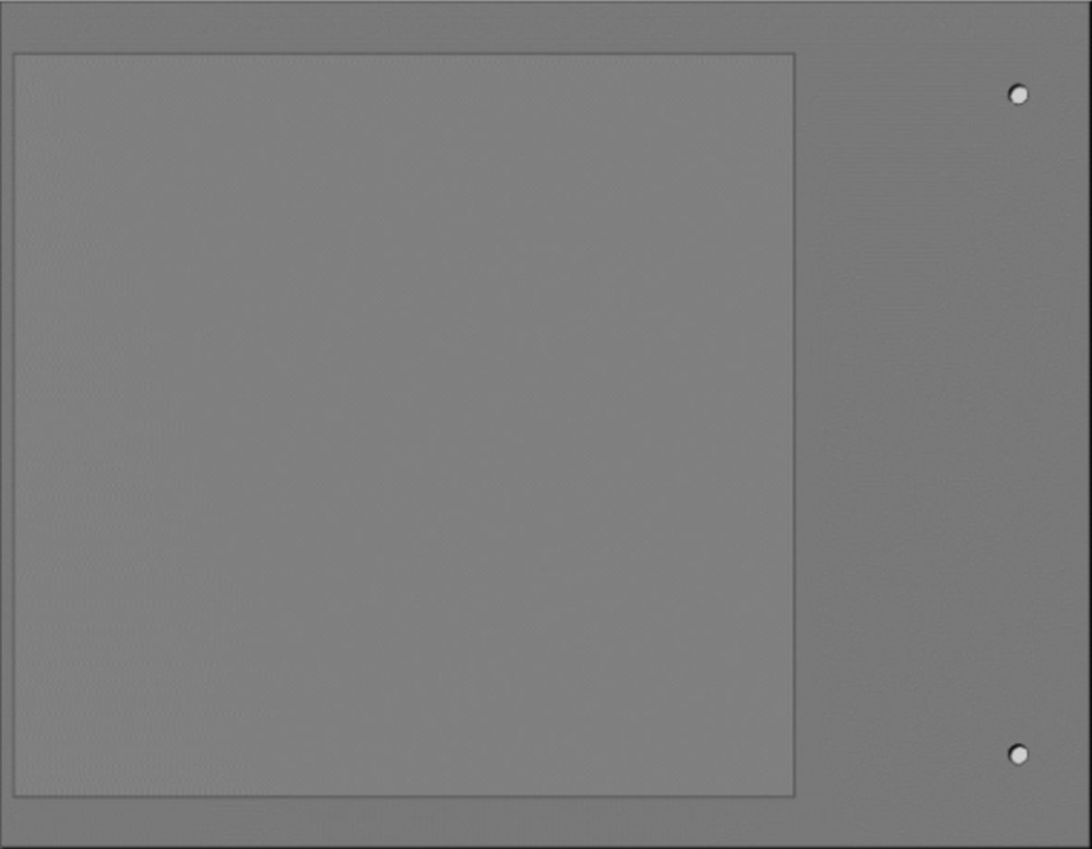 Targa quadro MG-VRT-A grigio 105x110mm per personalizzazione industriale