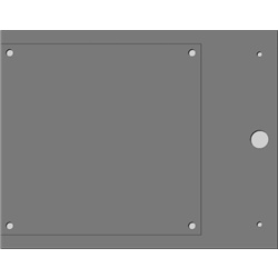 Targa preforata MG-VRT-AH grigia 105x110 halogen free quadro elettrico