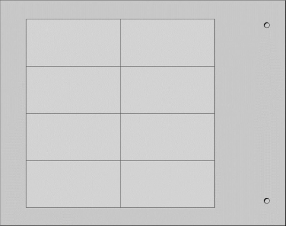Targa quadro MG-VRT-A grigio PVC 25x50 per personalizzazione industriale