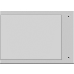 Targa quadro MG-VRT-A adesiva grigio PVC per personalizzazione quadro elettrico