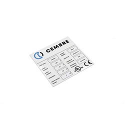 Targa quadro MG-VRT-A bianca PVC 105x110 per personalizzazione quadro elettrico