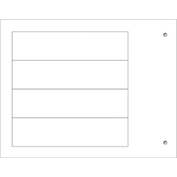 Targa quadro MG-VRT-A PVC bianca 25x100 per personalizzazione quadro elettrico