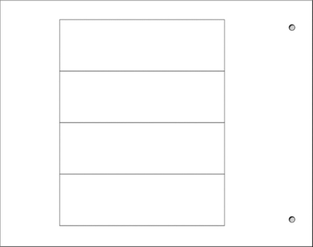 Targa quadro MG-VRT-A PVC bianca 25x80 mm per personalizzazione quadro elettrico