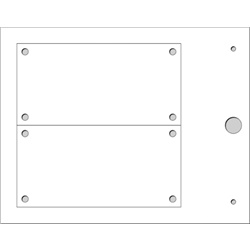 Targa quadro MG-VRT-AH bianca PVC 50x100 per personalizzazione industriale