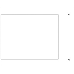 Targa quadro MG-VRT-A adesiva bianca PVC per personalizzazione quadro elettrico