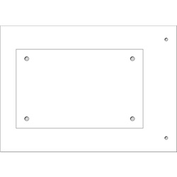 Targa quadro MG-VRT-AH bianca PVC 75x120 per personalizzazione quadro elettrico