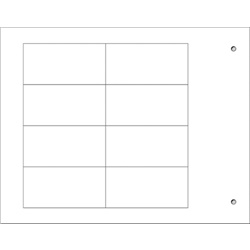 Targa quadro MG-VRT-A bianca PVC 25x50 per personalizzazione quadro elettrico