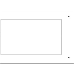 Targa quadro MG-VRT-A bianco PVC 40x138 per personalizzazione industriale
