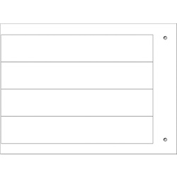 Targa quadro MG-VRT-A bianco PVC 25x140 mm per personalizzazione targhe quadro industriali