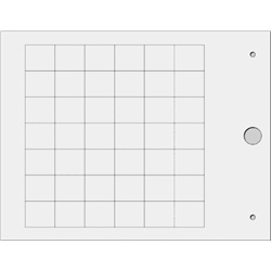 Targhetta MG-TAP trasparente 15x17mm identificazione cavi e componenti