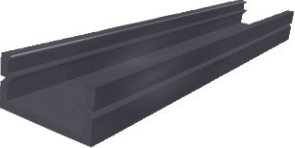 Profilo RTA-TAPW forato nero 430mm supporto marcatura industriale