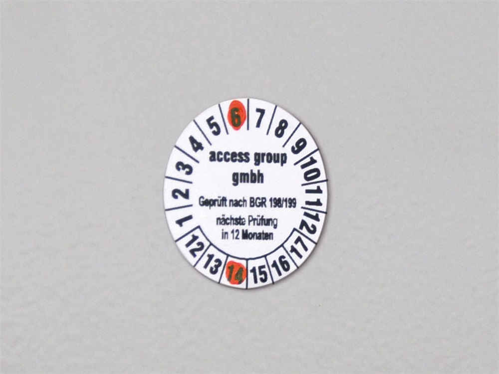 Targa bianca MG-SIGNS PVCA tonda 100mm 990705