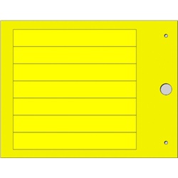 Targhetta MG-17.5-R gialla per profili 15x107,5 cablaggio industriale