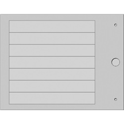 Targhetta MG-17.5-R grigio per profili modulari 15x107,5