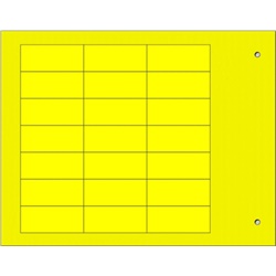 Targhetta rigida MG-17.5-A adesiva giallo per componenti modulari