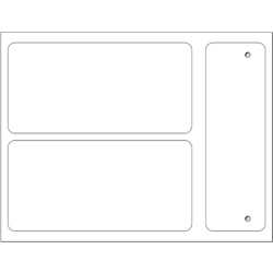 Etichetta adesiva MG-SIGNS bianca rettangolare 52x105 mm per segnalazione industriale