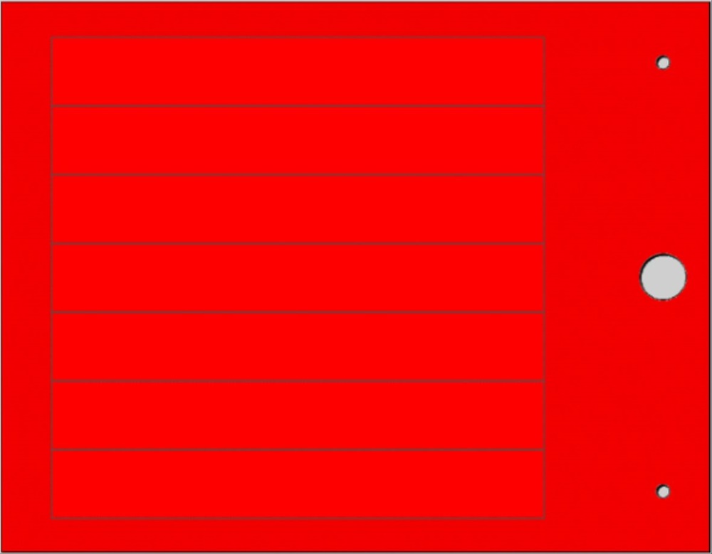 Targhetta MG-17.5-R rosso 15x107,5 mm per componenti modulari