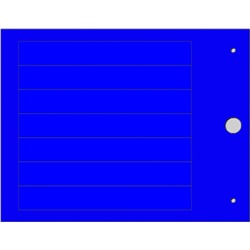 Targhetta siglatura MG-17.5-R blu 15x107,5 mm per componenti modulari