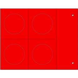 Targa MG-SIGNS PVC rossa tonda 40 mm per cablaggio industriale