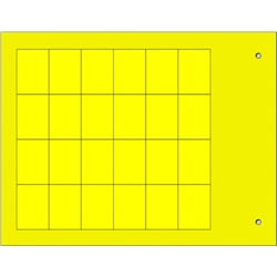 Targhetta MG-17.5-A per siglatura componenti modulari giallo