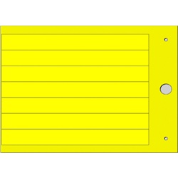 Targhette rigide MG-17.5-R gialle 15x140 mm per componenti modulari in PVC rigido