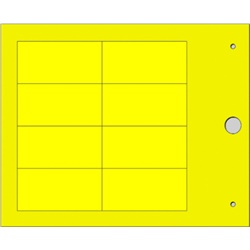 Targhetta MG-17.5-R gialla per siglatura componenti modulari