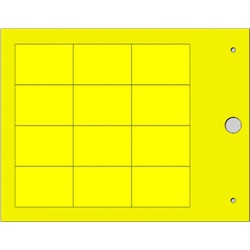 Targhetta MG-17.5-R giallo per siglatura componenti modulari