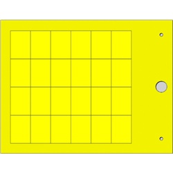 Targhetta MG-17.5-R siglatura componenti modulari giallo