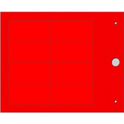 Targhetta siglatura MG-17.5-R rossa per componenti modulari