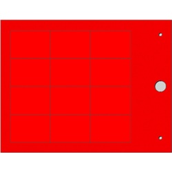 Targhetta siglatura MG-17.5-R rosso per componenti modulari