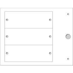 Targa rivettata 4mm MG-VRT-RH bianco per targhe quadro personalizzate