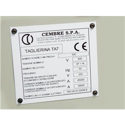 Targa bianca 4mm MG-VRT-RH 48912