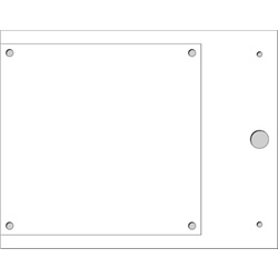 Targa rivettata 4mm MG-VRT-RH bianco per targhe quadro personalizzate